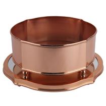 Centro de Mesa Clássico Com Cordão Pérola e Présentoir em Espelho Cobre Centro de Mesa Clássico Com Cordão Pérola e Présentoir em Espelho Cobre