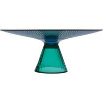 Centro de Mesa com Pé em Vidro Beretta Azul/Verde 33 x 14cm Centro de Mesa com Pé em Vidro Beretta Azul/Verde 33 x 14cm