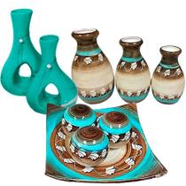 Centro De Mesa Com Trio Egípcios E Par De Vasos Tiffany - Retrofenna Decor