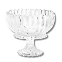 Centro De Mesa Cristal Com Pé Geneva Transparente Para Decorar Servir 24cm x 20cm Wolff Centro De Mesa Cristal Com Pé Geneva Transparente Para Decorar Servir 24cm x 20cm Wolff