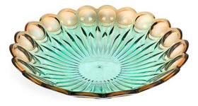 Centro De Mesa Cristal Saladeira Esfera Bicolor Decorativo Centro De Mesa Cristal Saladeira Esfera Bicolor Decorativo