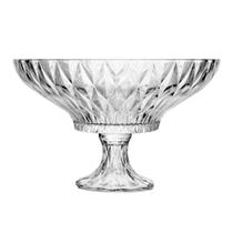 Centro de Mesa de Cristal Ecológico com Pé Diamond 32x20cm Lyor