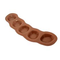 Centro de Mesa de Vidro 5 Divisoes Organico Rose 59x15x3cm Centro de Mesa de Vidro 5 Divisoes Organico Rose 59x15x3cm