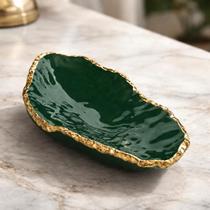 Centro De Mesa De Vidro com Bordas Douradas Tipo Murano Centro De Mesa De Vidro com Bordas Douradas Tipo Murano