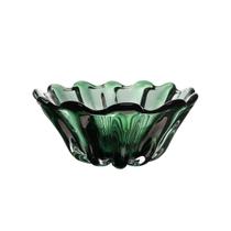 Centro de mesa de vidro italy verde 25cm x 11cm