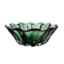 Centro de mesa de vidro italy verde 32cm x 13cm lyor