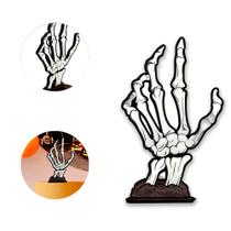 Centro de mesa Decoração Halloween Mão de Caveira Festa18x12