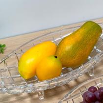 Centro de Mesa Decorativo Cristal com Pé Fruteira Saladeira lyor Cozinha