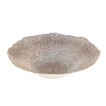Centro de Mesa Decorativo de Vidro Dourado Infinity 40x10cm Wolff Centro de Mesa Decorativo de Vidro Dourado Infinity 40x10cm Wolff