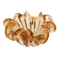 Centro de Mesa Decorativo de Vidro Sodo-calcico Italy Ambar 21x10cm Centro de Mesa Decorativo de Vidro Sodo-calcico Italy Ambar 21x10cm