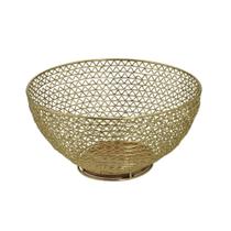 Centro de mesa decorativo em metal dourado 29,5cm