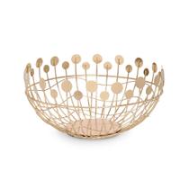Centro de Mesa Decorativo em Metal Dourado 32cm 21246P Mart Centro de Mesa Decorativo em Metal Dourado 32cm 21246P Mart