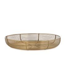 Centro de Mesa Decorativo em Metal Dourado 39cm 21945 Mart Centro de Mesa Decorativo em Metal Dourado 39cm 21945 Mart