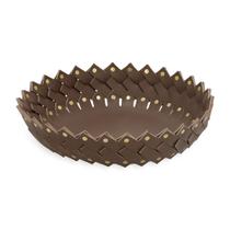 Centro de Mesa Decorativo em Pu Marrom 38cm 19330 Mart Centro de Mesa Decorativo em Pu Marrom 38cm 19330 Mart