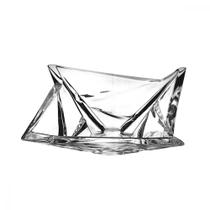 Centro de Mesa Decorativo Enfeite de Vidro Quadrado Fruteira Porta Objetos de Decoração Sala Armazenar Cristal 29cm - Mabel