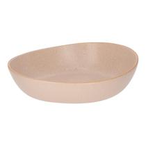 Centro De Mesa Decorativo Multiuso Oval Em Cerâmica Aspecto Fosco Contemporâneo Luxo