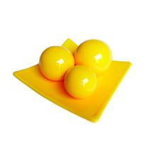 Centro de Mesa em Cerâmica Com 3 Esferas - Amarela