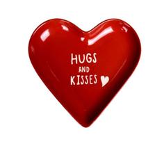 Centro de Mesa em Cerâmica Coração - Hugs and Kisses