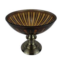 Centro de Mesa em Cristal Âmbar - 30x30x25cm - Beleza Eclética: Centro de Mesa