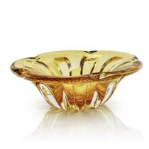 Centro De Mesa Em Cristal Murano Âmbar - São Marcos 24Cm Centro De Mesa Em Cristal Murano Âmbar - São Marcos 24Cm