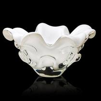 Centro De Mesa Em Cristal Murano Branco - São Marcos 25cm Centro De Mesa Em Cristal Murano Branco - São Marcos 25cm