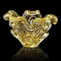Centro De Mesa Em Cristal Murano Com Ouro 24k - São Marcos
