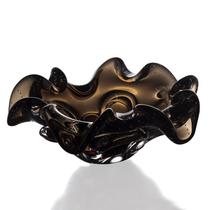 Centro De Mesa Em Cristal Murano Marrom - São Marcos 22cm Centro De Mesa Em Cristal Murano Marrom - São Marcos 22cm