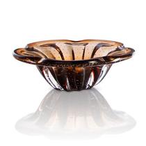 Centro De Mesa Em Cristal Murano Marrom - São Marcos 24Cm Centro De Mesa Em Cristal Murano Marrom - São Marcos 24Cm