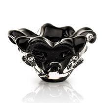 Centro De Mesa Em Cristal Murano Preto - São Marcos 17Cm