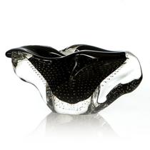 Centro De Mesa Em Cristal Murano Preto - São Marcos 24cm Centro De Mesa Em Cristal Murano Preto - São Marcos 24cm