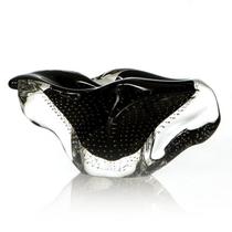 Centro De Mesa Em Cristal Murano Preto - São Marcos 24Cm Centro De Mesa Em Cristal Murano Preto - São Marcos 24Cm