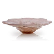 Centro De Mesa Em Cristal Murano Rosa - São Marcos 30Cm