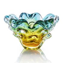 Centro De Mesa Em Cristal Murano Verde E Âmbar - São Marcos Centro De Mesa Em Cristal Murano Verde E Âmbar - São Marcos
