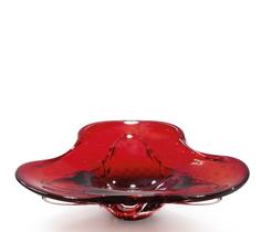 Centro De Mesa Em Cristal Murano Vermelho - São Marcos Centro De Mesa Em Cristal Murano Vermelho - São Marcos