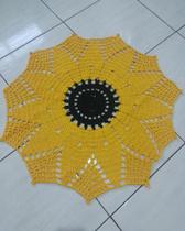 Centro De Mesa em Crochê Girassol Amarelo Centro De Mesa em Crochê Girassol Amarelo