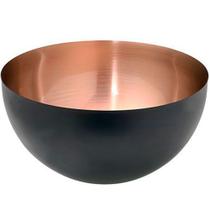 Centro de Mesa em metal preto/rose gold 26x14 cm. - Mabruk