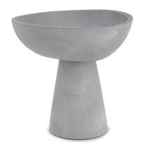 Centro de mesa em polirresina orgânico cinza mart 26,5cm