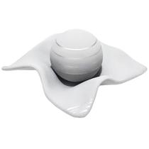 Centro de Mesa Fruteira 1 Esfera em Cerâmica Fosca - Silver