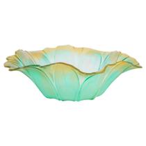 Centro de Mesa Fruteira Alta Decorativa Flor Bicolor 28cm