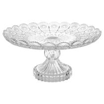 Centro de Mesa Fruteira Boleira em Vidro Transparente