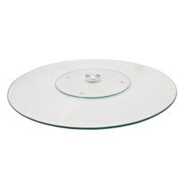 Centro De Mesa Giratório 30 cm Vidro Tábua De Frios Petiscos Doces