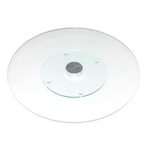 Centro De Mesa Giratório De Vidro Transparente 60Cm