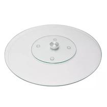 Centro De Mesa Giratório Vidro Prato Decorativo Orbital 30cm
