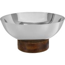Centro de Mesa Home&Co 14x27cm INOX Prata Enfeite Decorativo para Sala Quarto e Casa