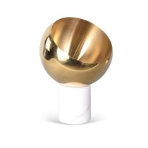 Centro de Mesa Metal Dourado e Base Mármore Branco Diagonal Centro de Mesa Metal Dourado e Base Mármore Branco Diagonal