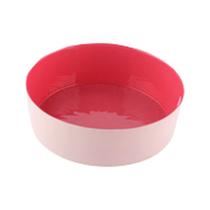 Centro de mesa Milky vidro 1,4L 20x6,5cm rosa e creme -L Hermitage