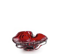 Centro De Mesa Mini Cristal Murano Vermelho São Marcos 23cm