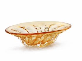 Centro de Mesa Mini em Cristal Murano - São Marcos Cor: Âmbar Centro de Mesa Mini em Cristal Murano - São Marcos Cor: Âmbar