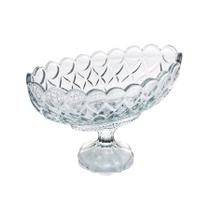 Centro de Mesa Oval de Cristal com Pé Angel 29 cm- Wolff