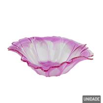 Centro de Mesa Plástico 28cm Flor Violeta Cristal - Tudo em Caixa